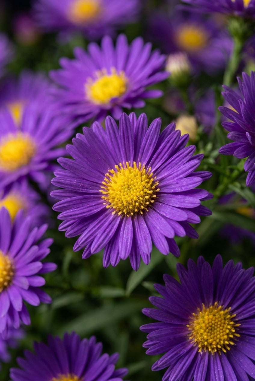 Aster novi-belgii 'Blaue Nachhut' bloem