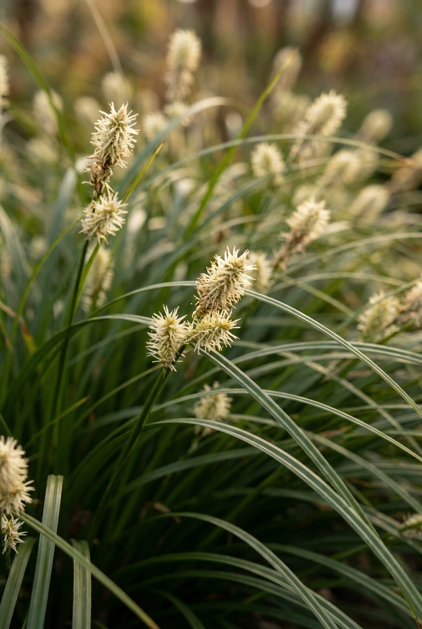 Carex morrowii 'Mosten' bloem