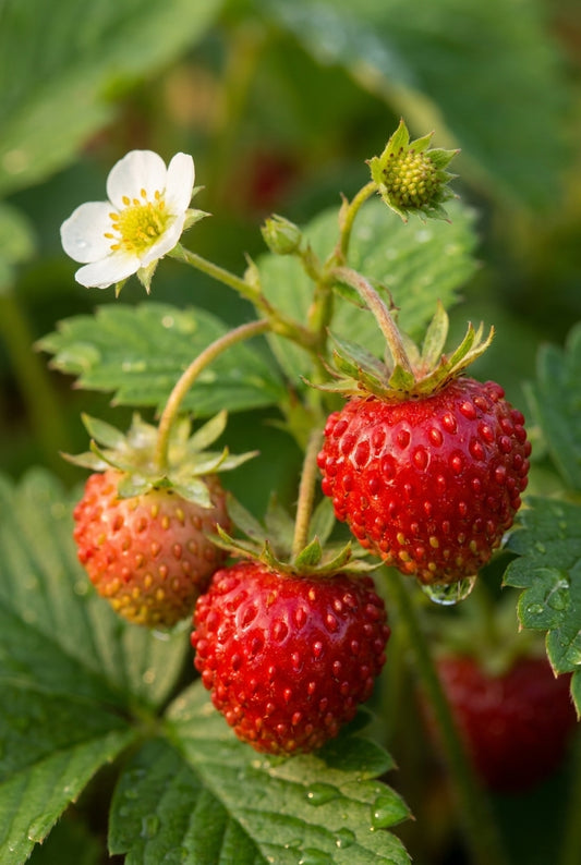Fragaria vesca vrucht