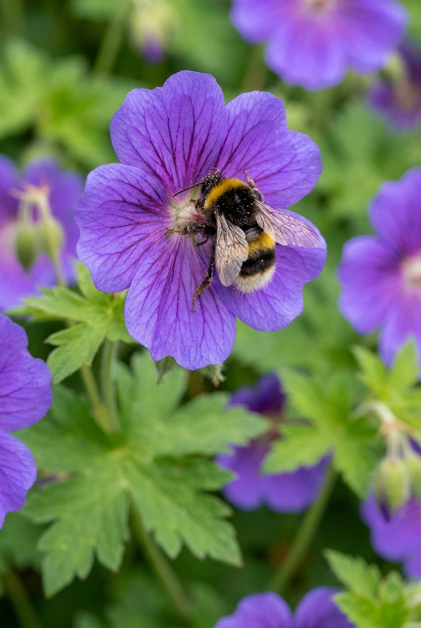Geranium 'Light Dilys' bloem