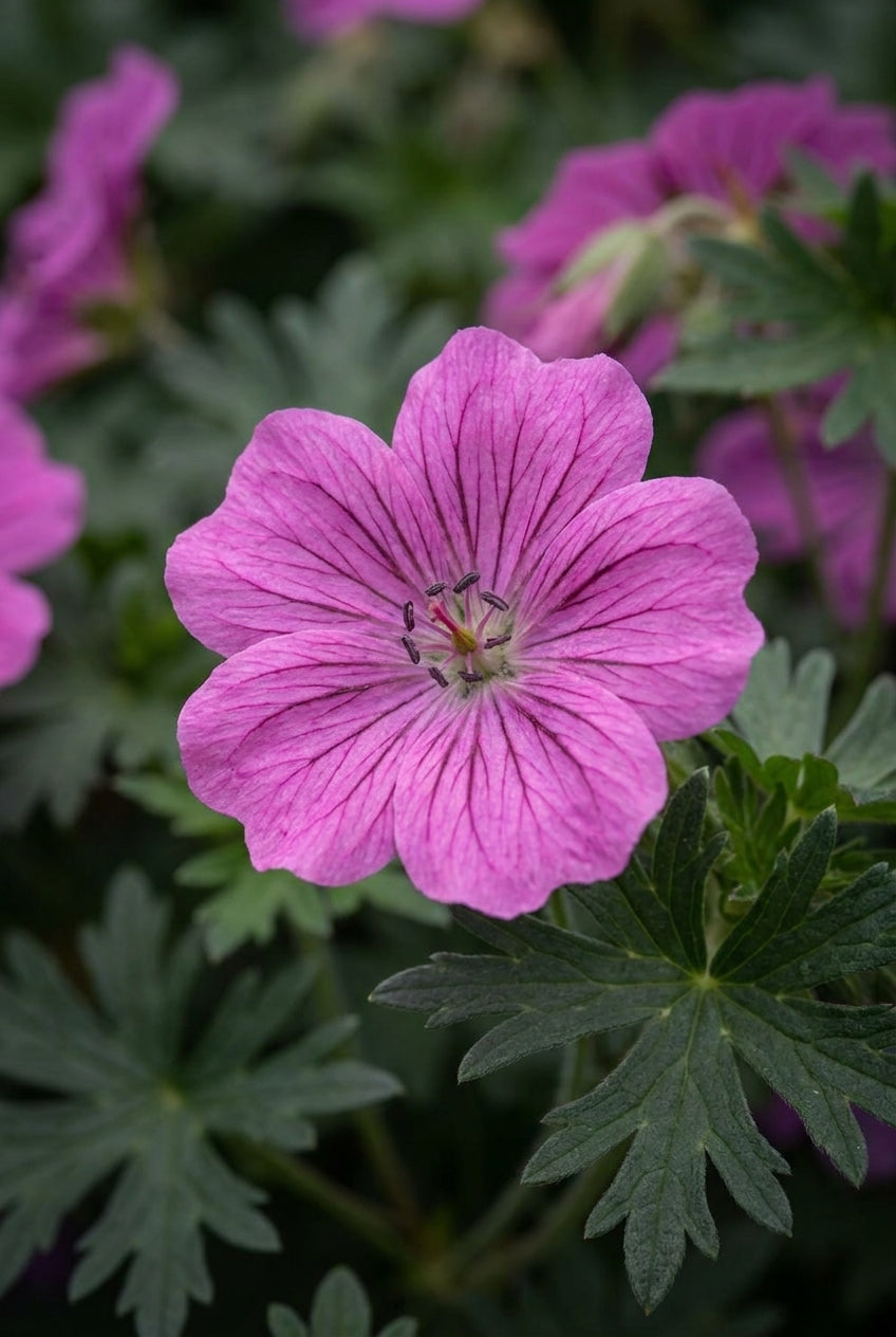 Geranium sanguineum 'John Elsley' bloem