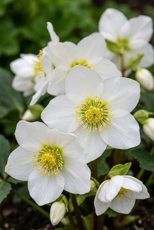 Helleborus niger 'Praecox' bloem