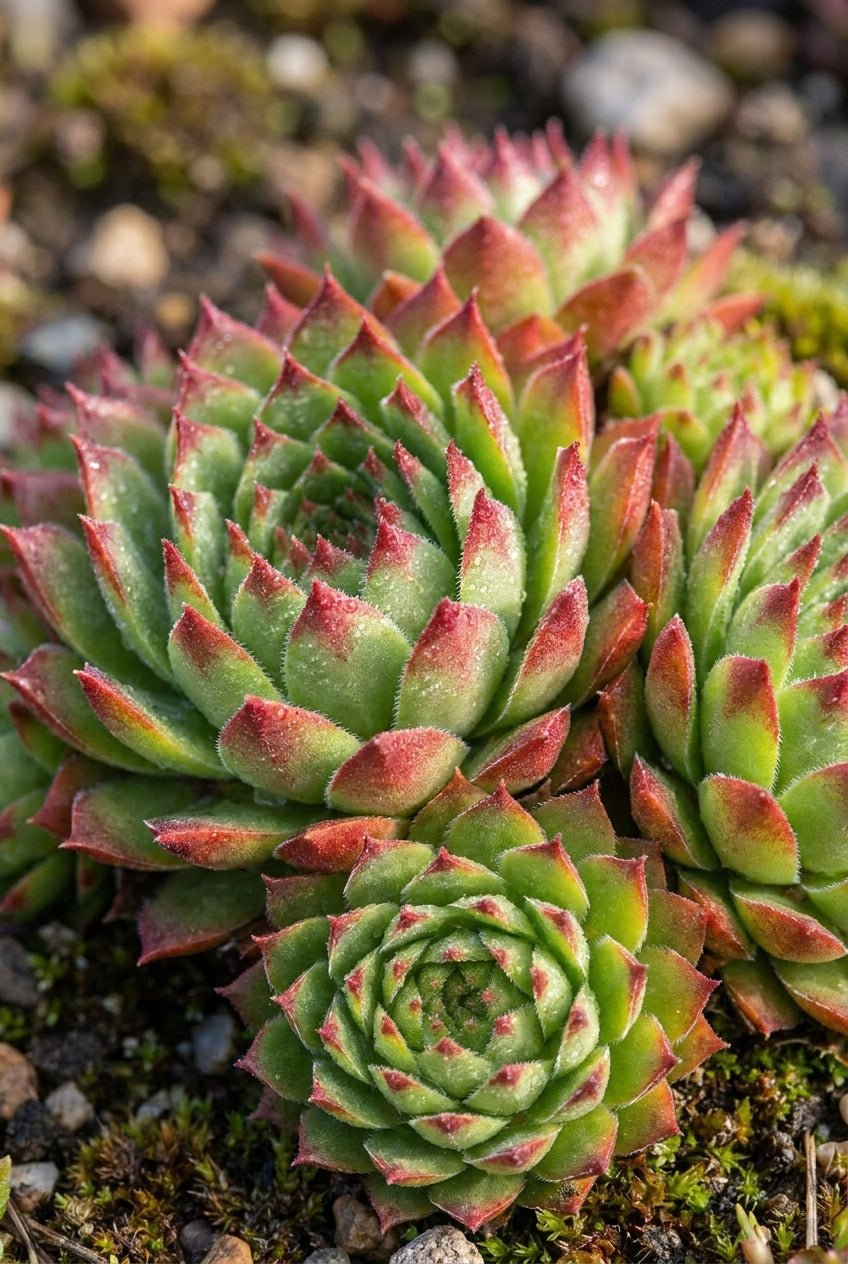 Jovibarba sobolifera 'Green Globe' bloem