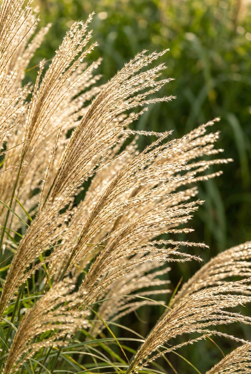 Pennisetum alopecuroides 'Hameln Gold' bloem