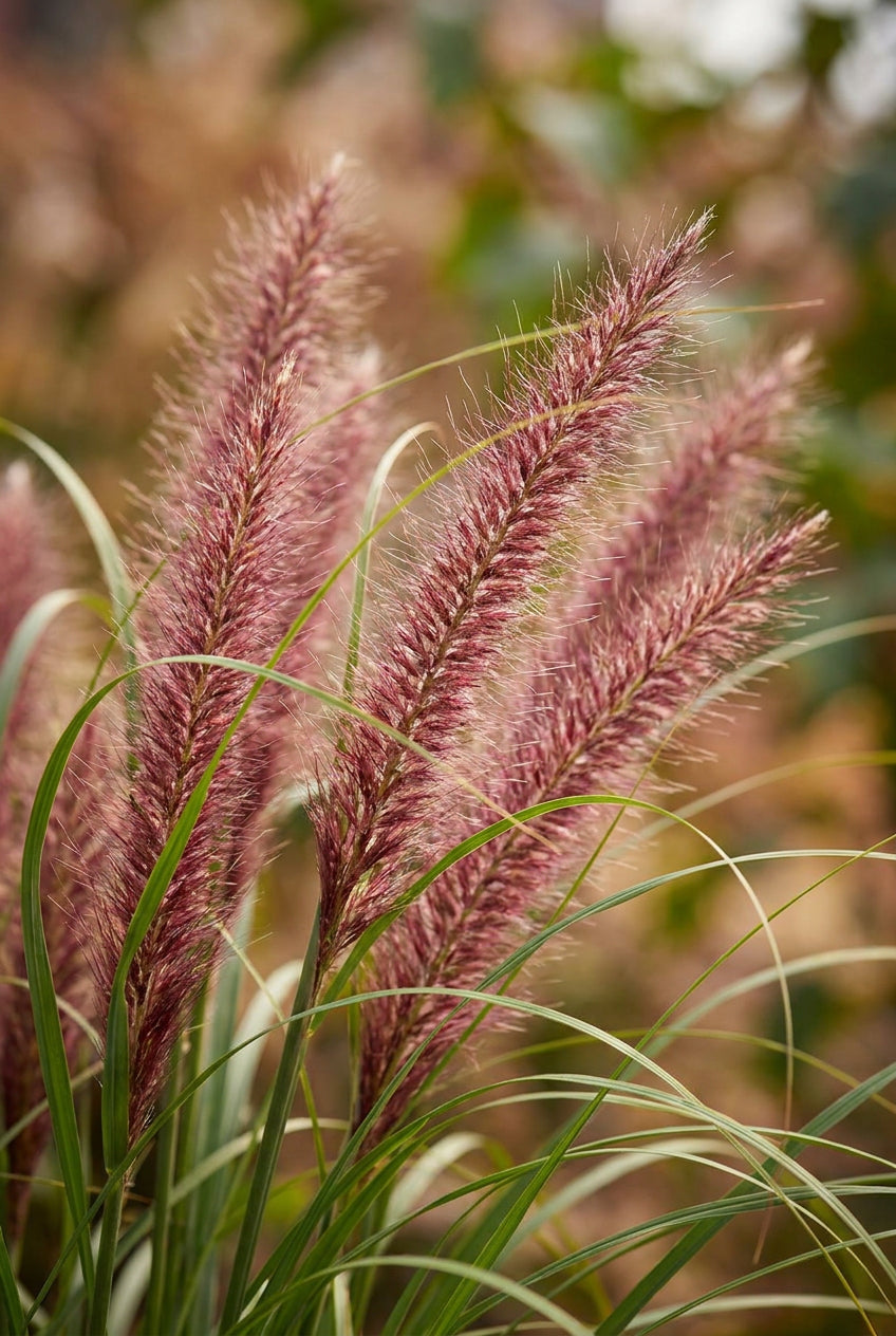 Pennisetum alopecuroides 'JS Jommenik' bloem