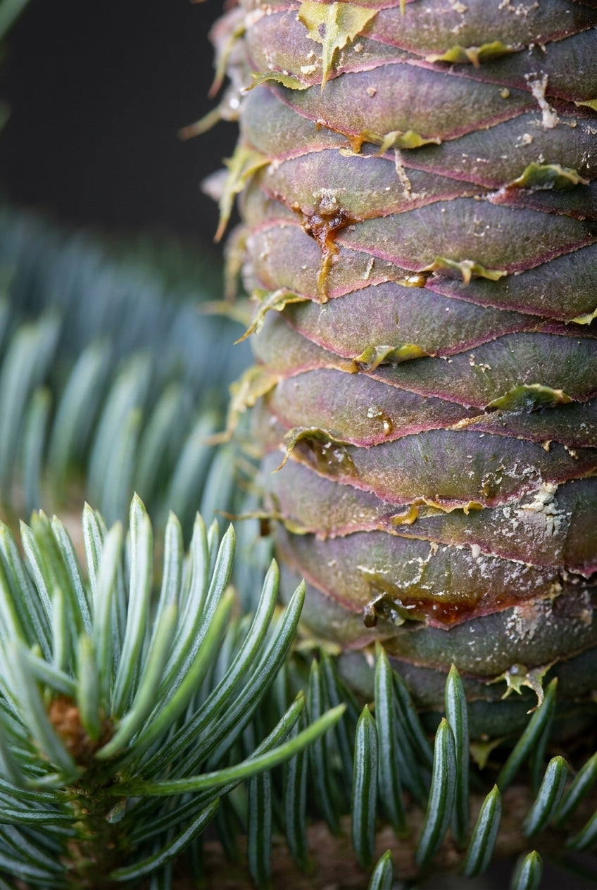 Abies alba op stam kegel