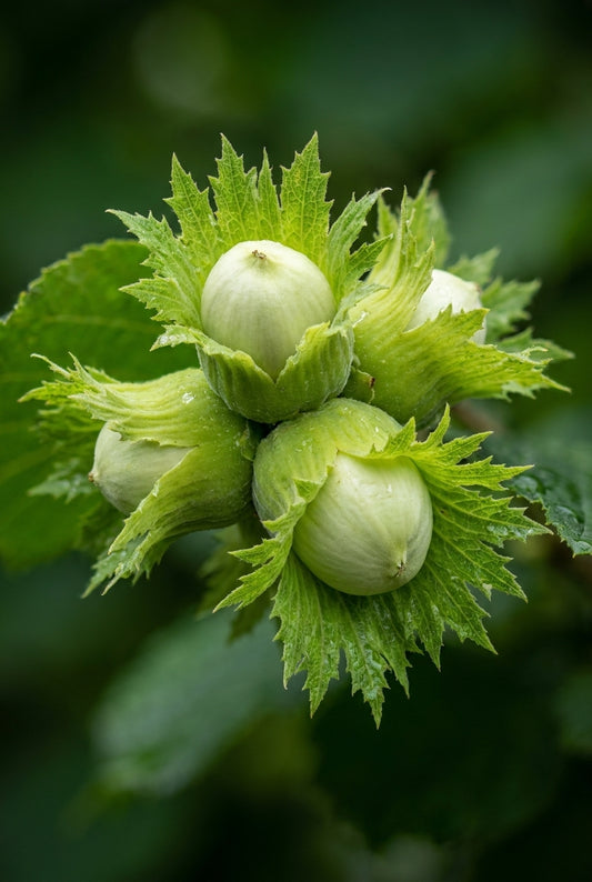 Corylus 'Tonda Gentile Delle Langhe' meerstammig / struik vrucht