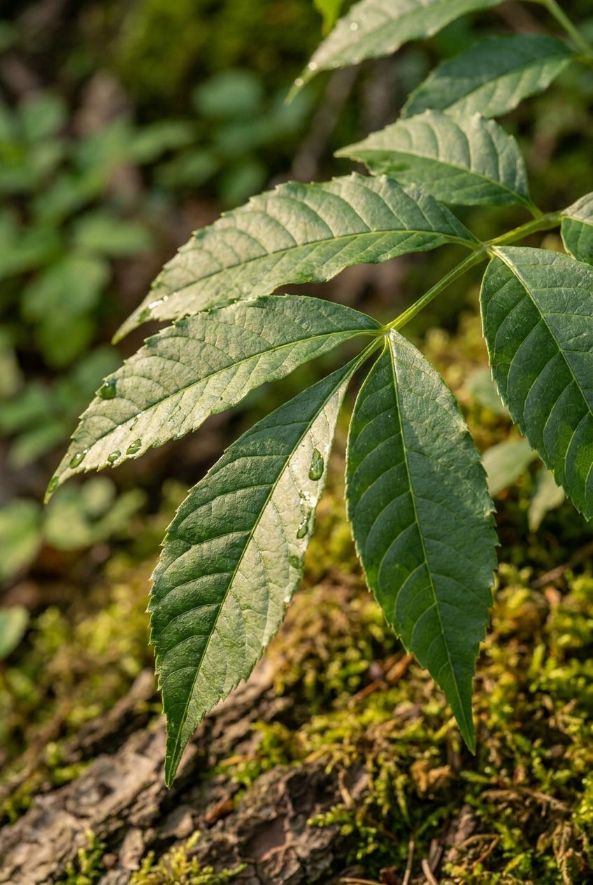 Fraxinus excelsior 'Nana' op stam blad