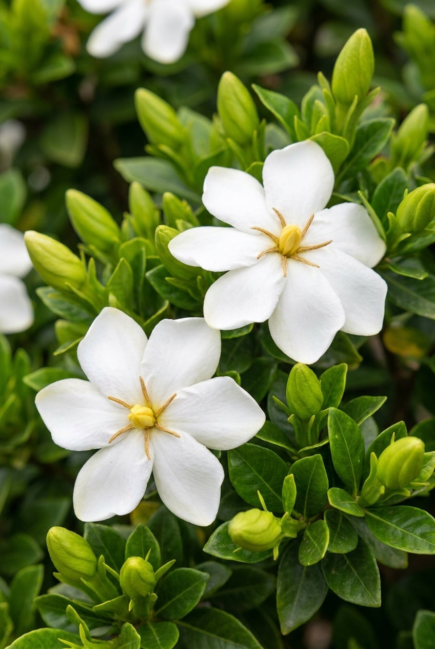 Gardenia jasminoides 'Kleim's Hardy' meerstammig / struik bloem