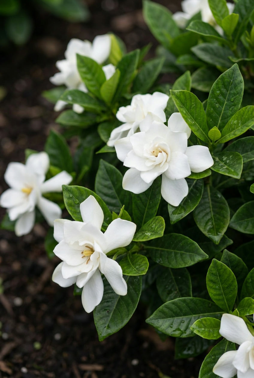 Gardenia jasminoides 'Kleim's Hardy' meerstammig / struik blad