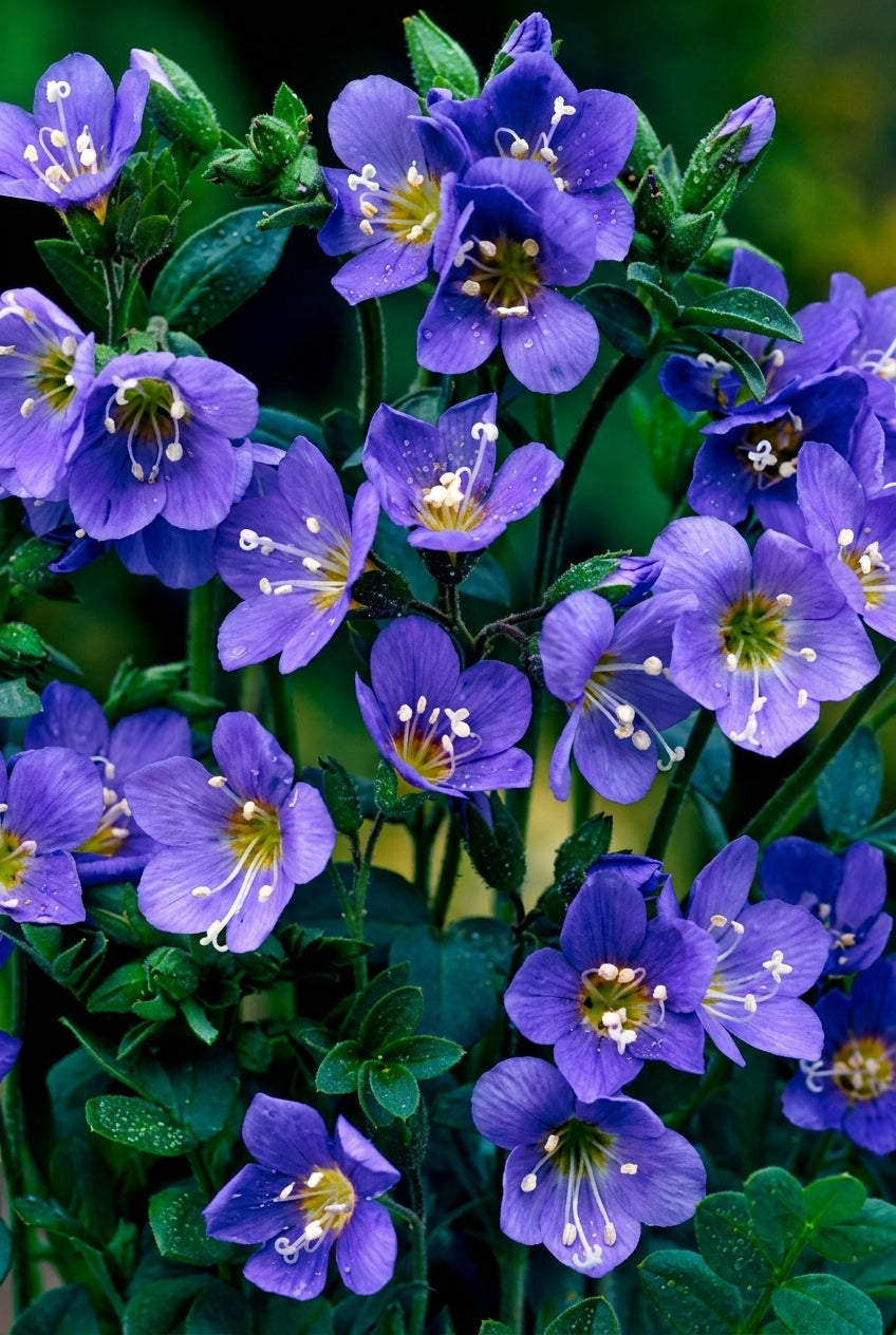 Polemonium reptans 'Blue Pearl' bloem