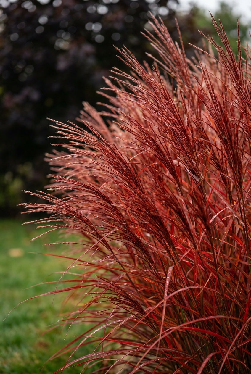 Schizachyrium scoparium 'Blaze' pluimen