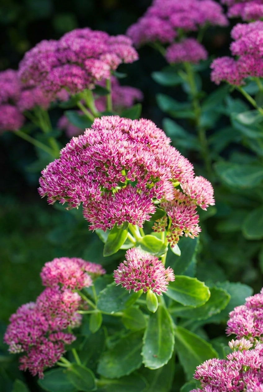 Sedum spectabile 'Rosenteller' bloem