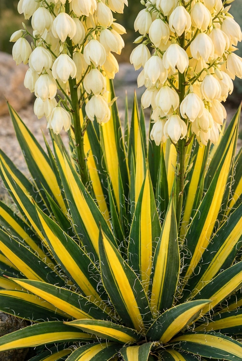 Yucca filamentosa 'Color Guard' blad