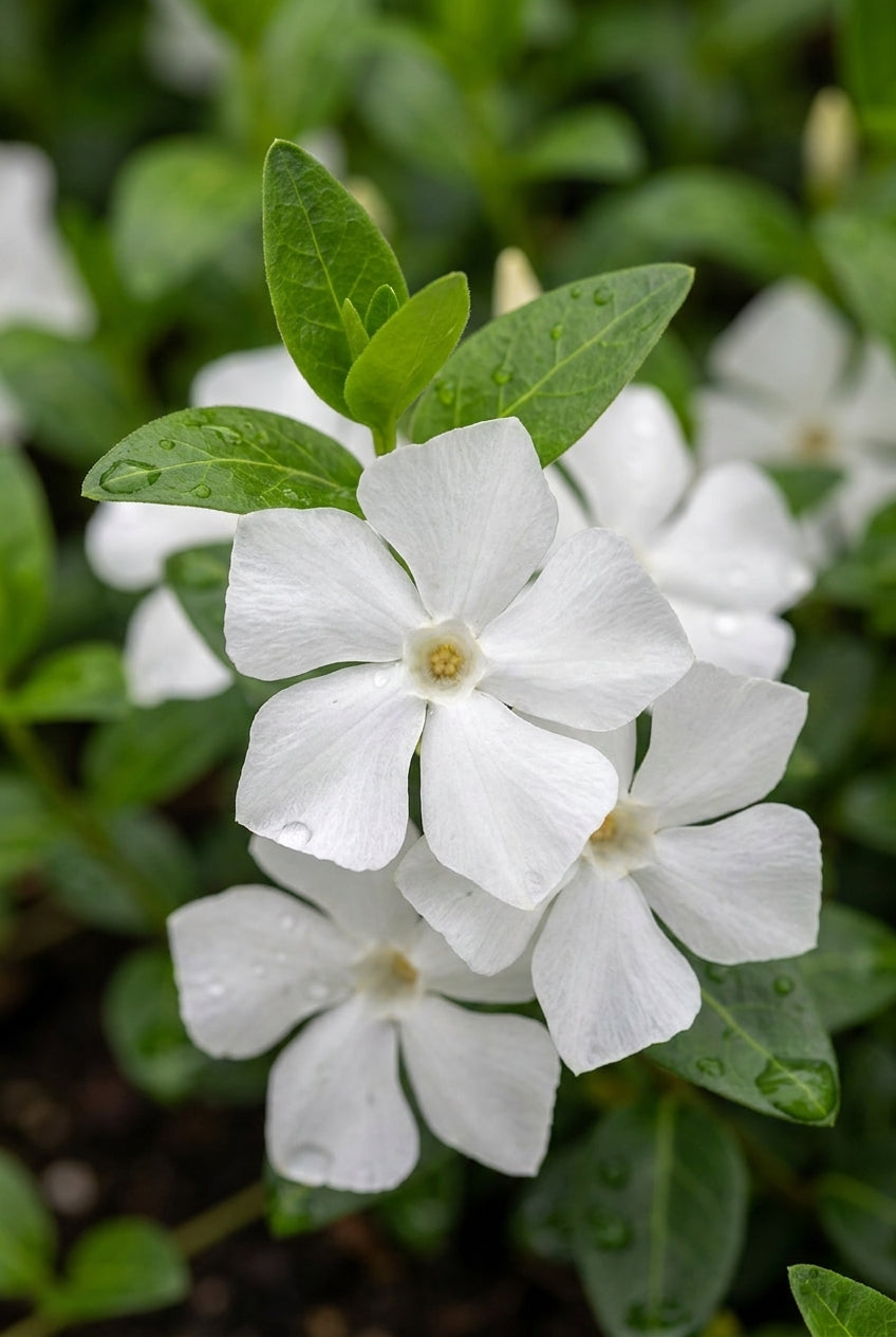 Vinca minor 'Gertrude Jekyll' bloem