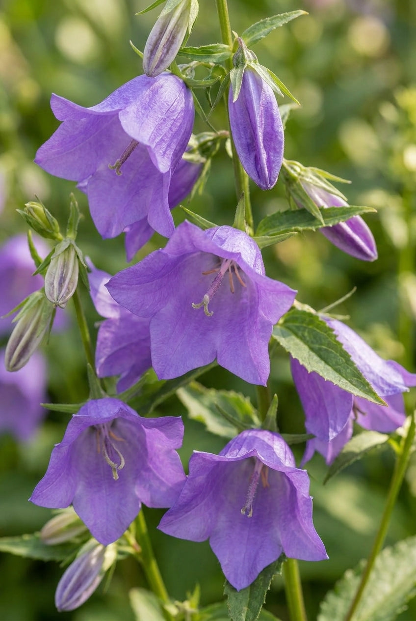 Campanula rapunculoides bloemen