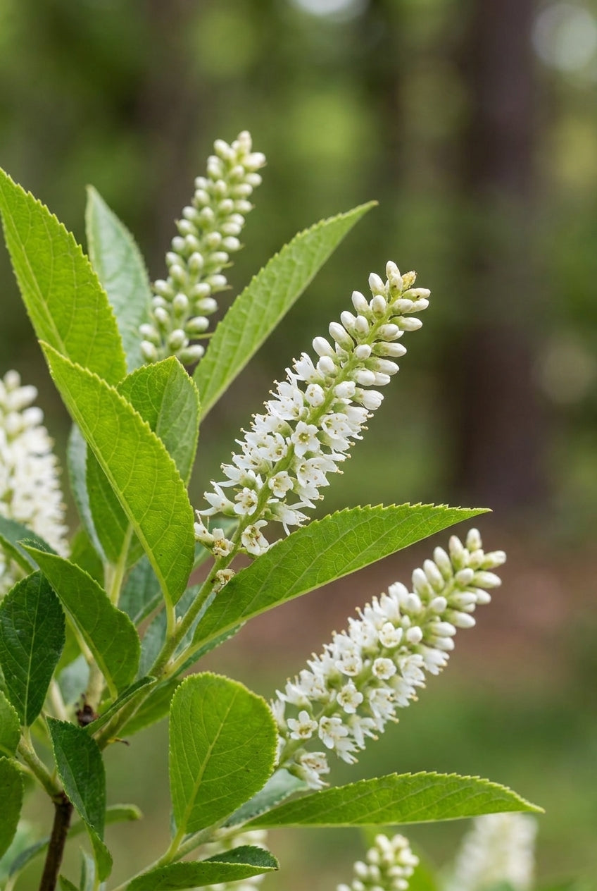 Clethra alnifolia 'Sixteen Candles' bloem