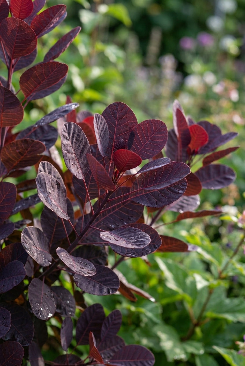 Cotinus coggygria 'Lilla' meerstammig / struik blad
