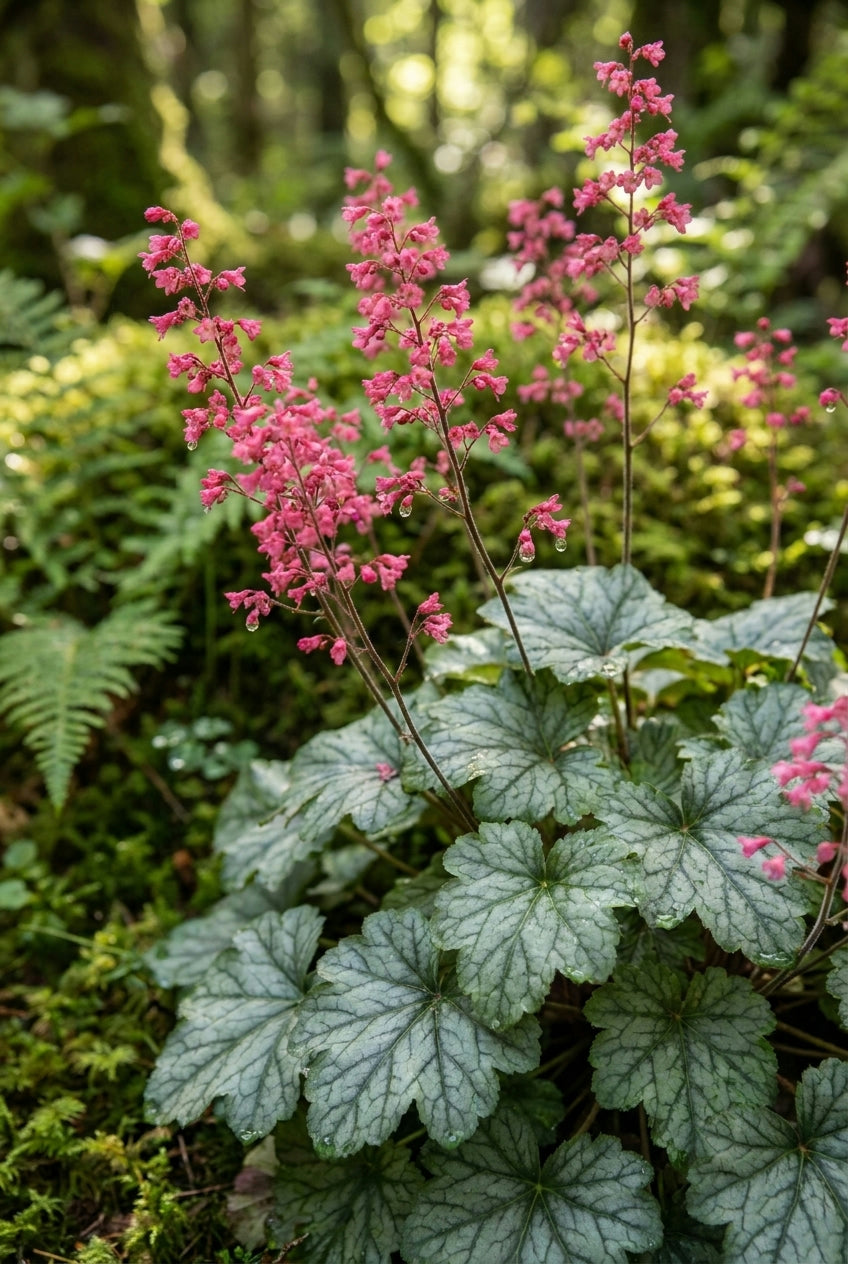 Heuchera 'Rex Peppermint' blad