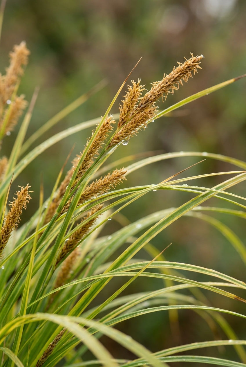 Alopecurus pratensis 'Aureovariegatus' bloem