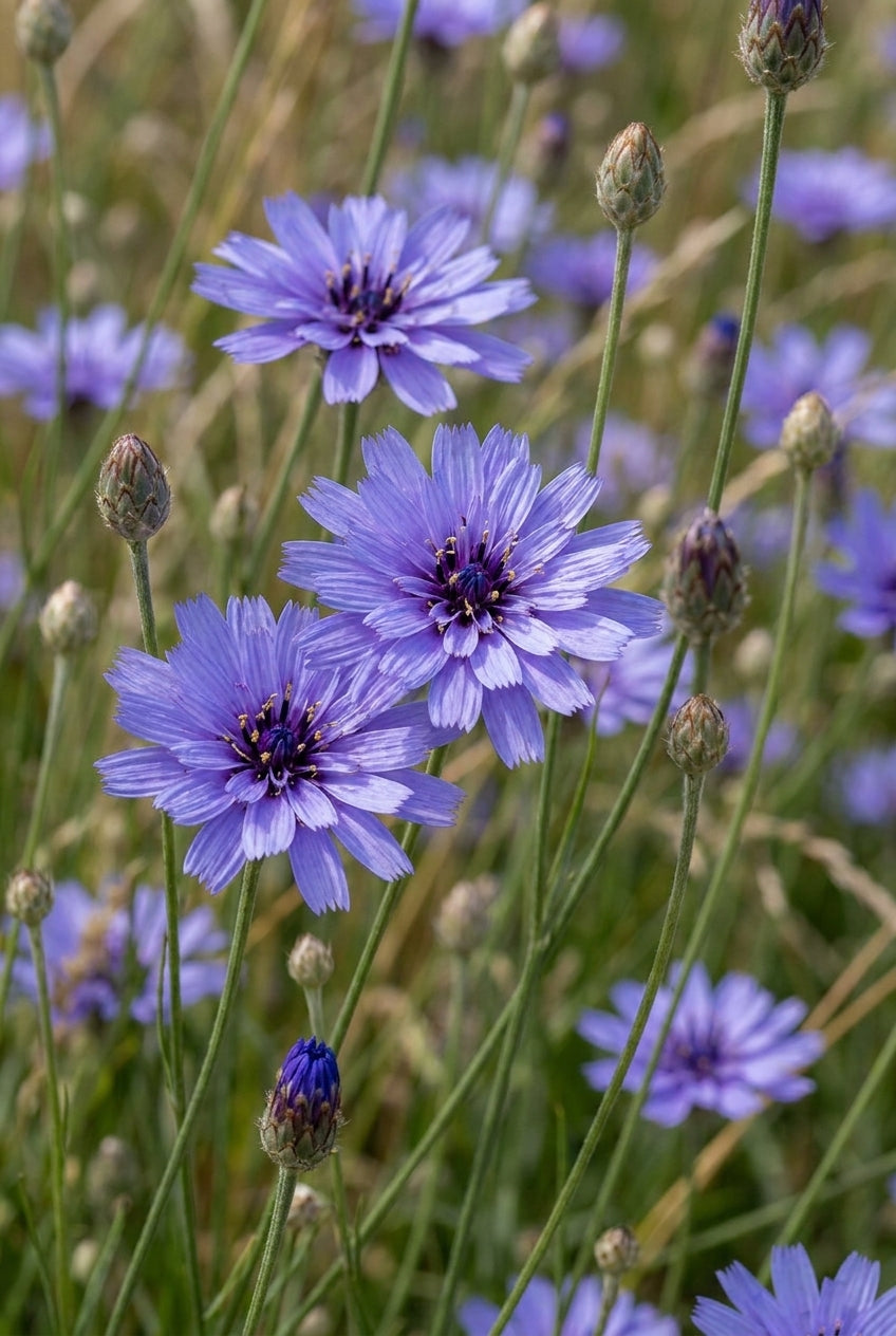 Centaurea montana 'Sky Jep' bloem