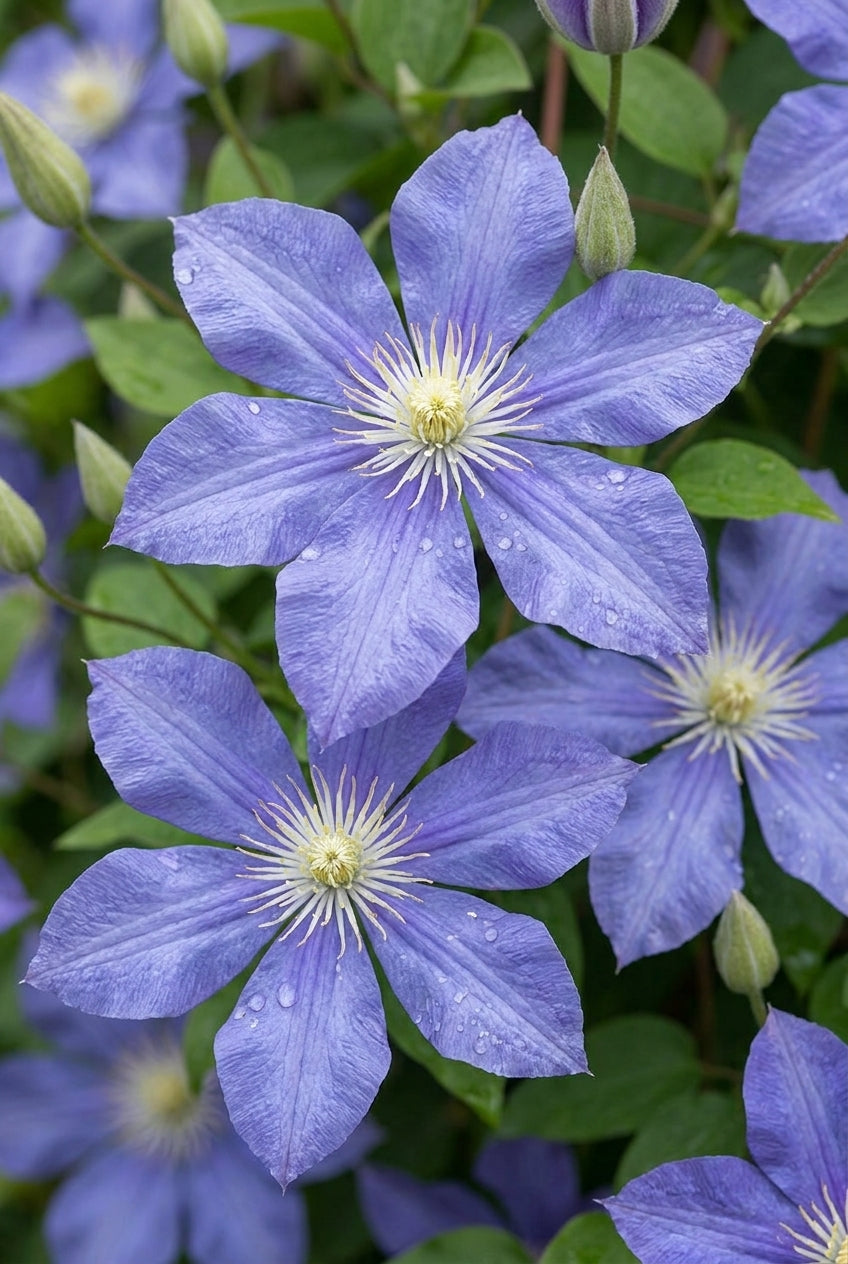 Clematis bonstedtii 'Crépuscule' bloem