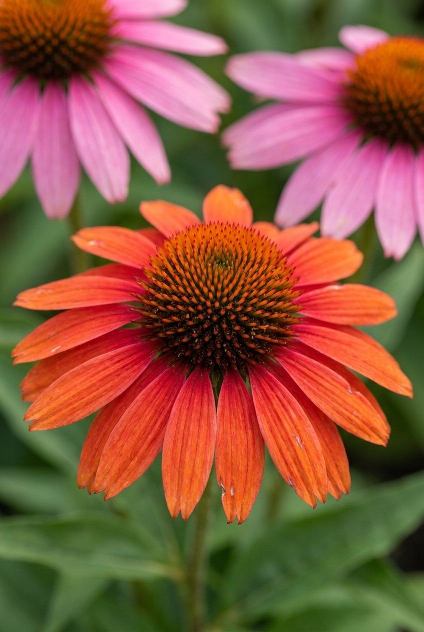 Echinacea 'Fountain Orange Bicolour' bloem