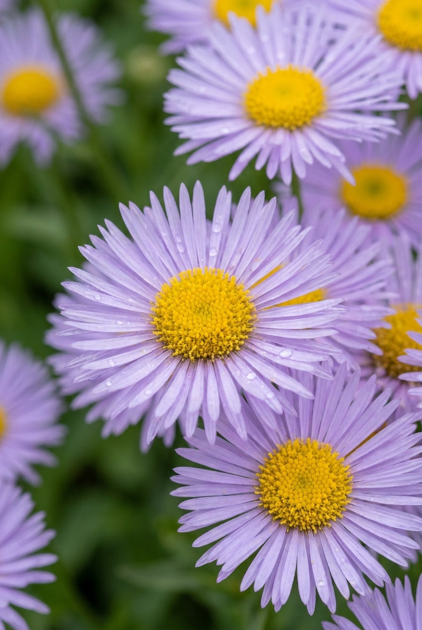 Erigeron 'Mrs E.H. Beale' bloem