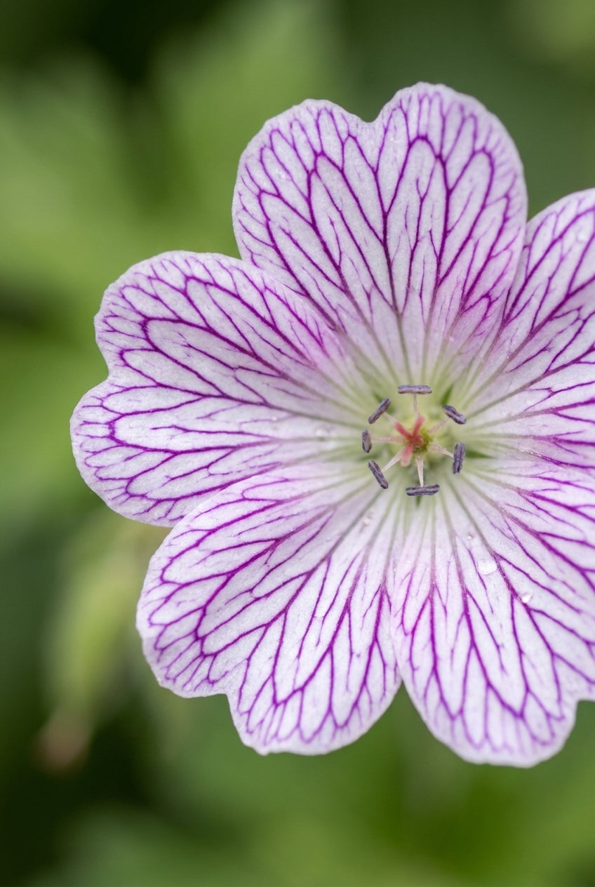 Geranium oxonianum 'Lace Time' bloem