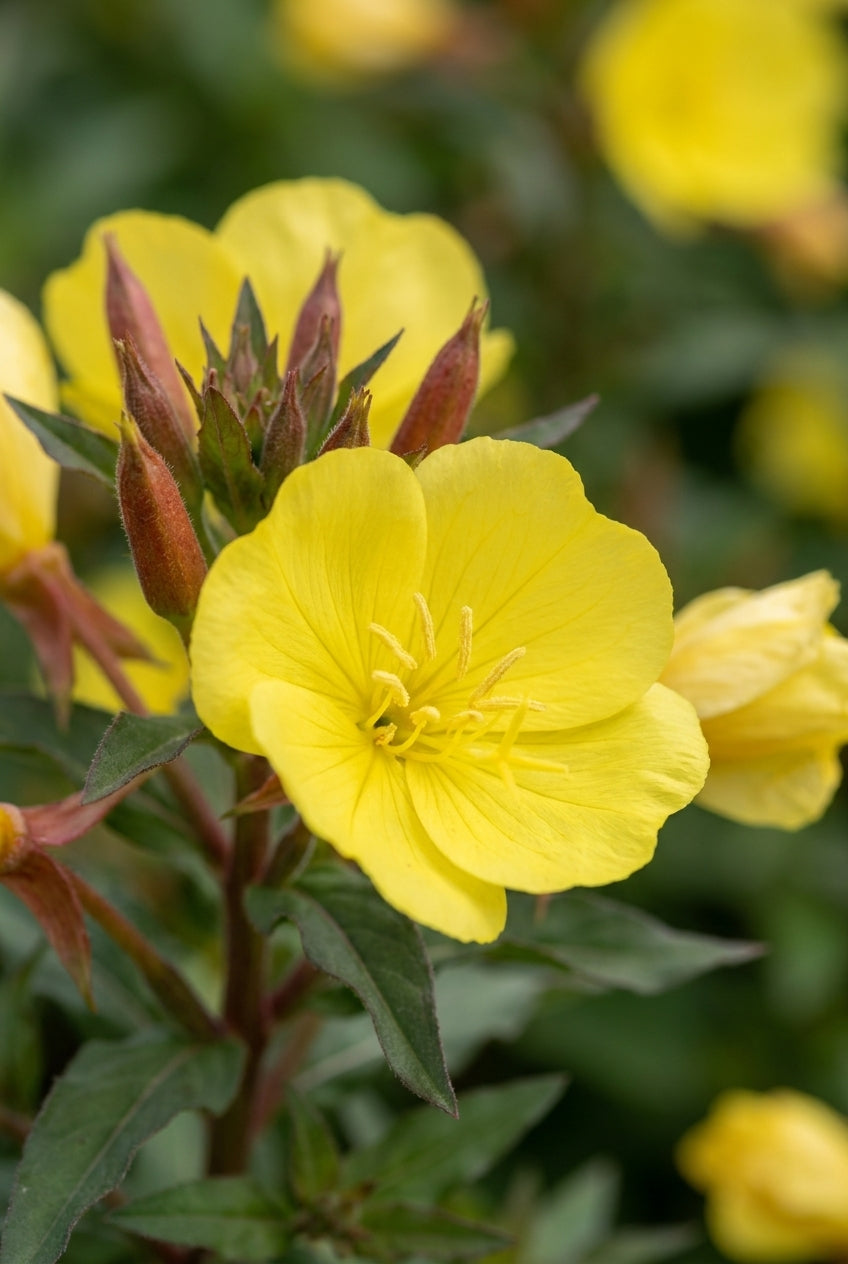 Oenothera fruticosa 'Sonnenwende' bloem