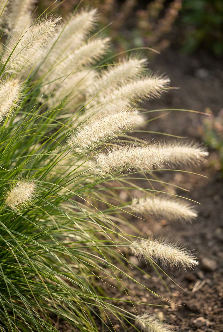 Pennisetum alopecuroides 'Little Bunny' bloem