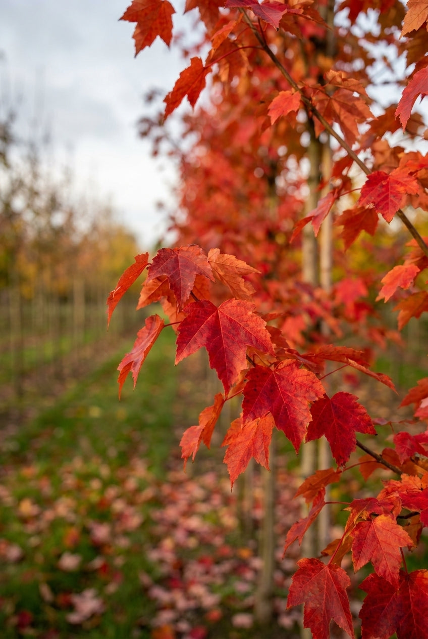 Acer rubrum 'Austep' Tuinplanten bladeren