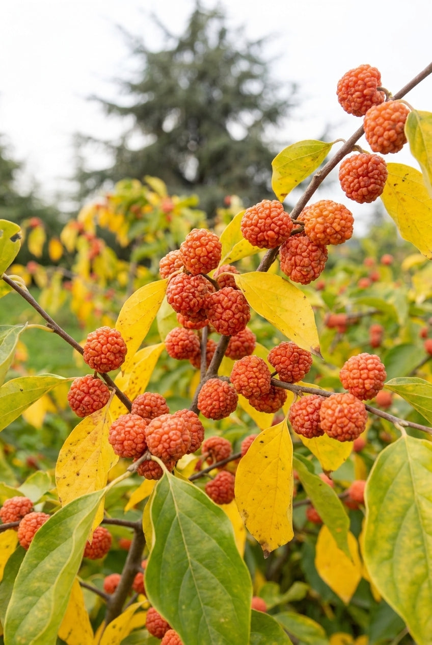 Cudrania tricuspidata (thornless-seedless) op stam blad