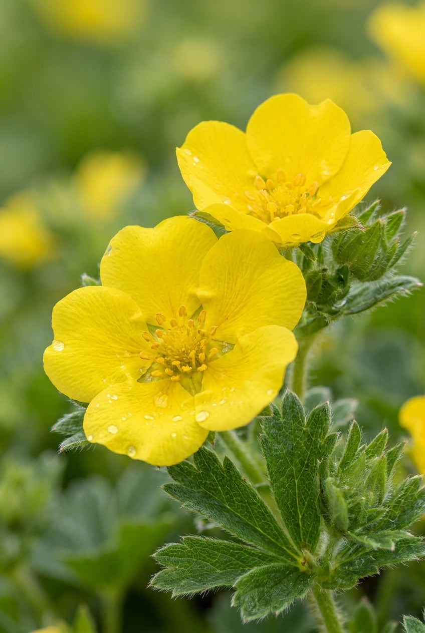 Potentilla argentea bloem