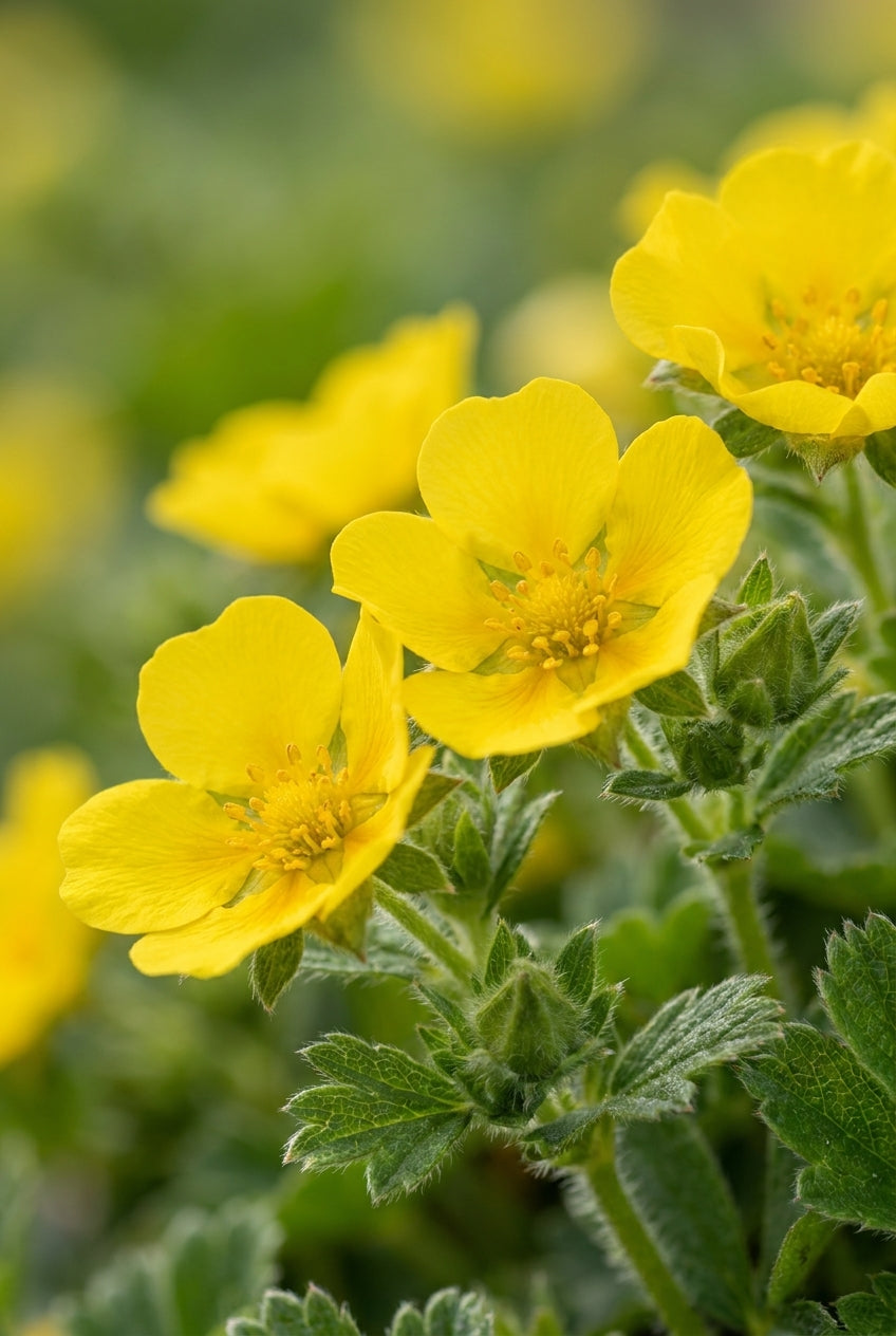 Potentilla argentea bloem