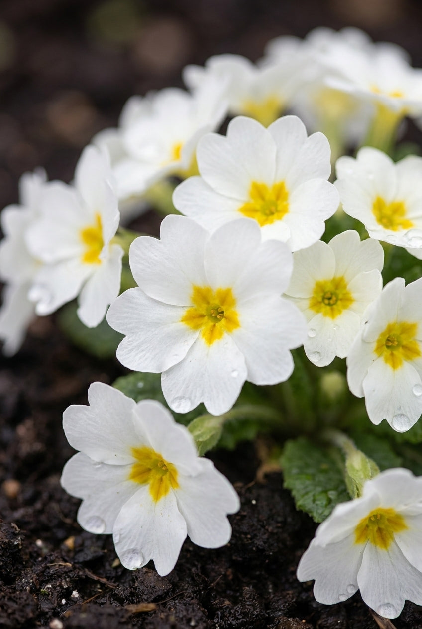Primula (J) 'Schneekissen' bloem