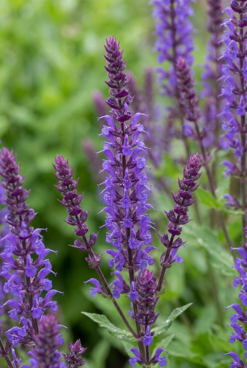 Salvia nemorosa 'Blauhügel' bloem