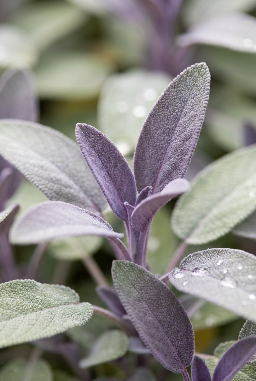 Salvia officinalis 'Purpurascens' blad
