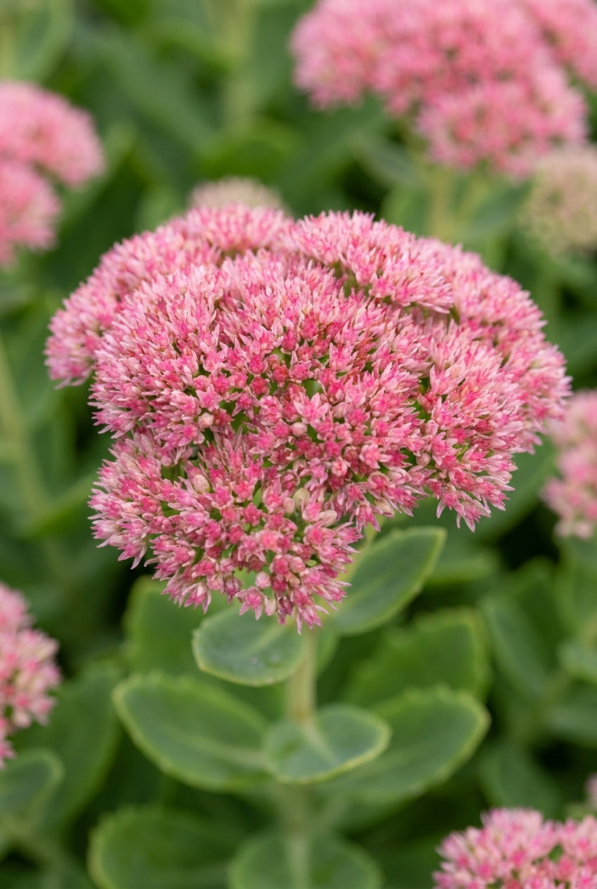 Sedum telephium 'Indian Chief' bloem