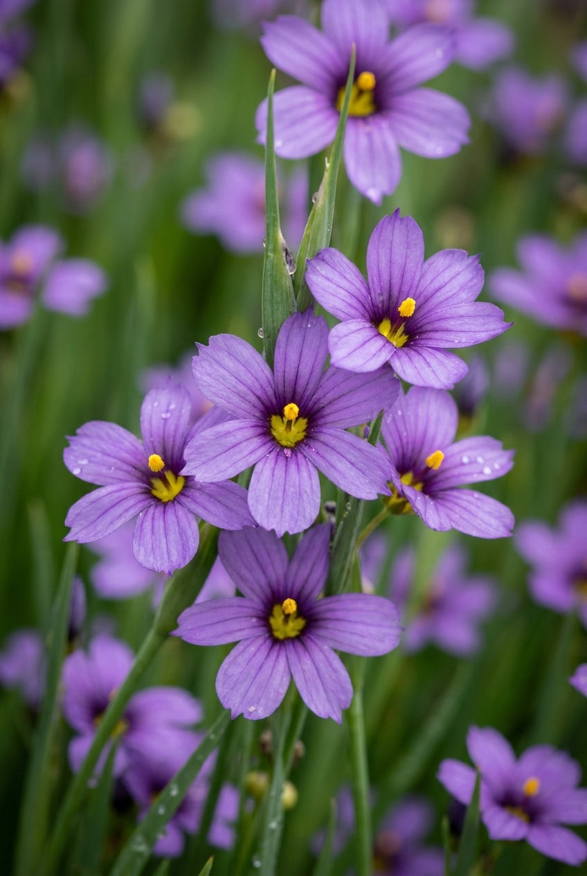 Sisyrinchium 'Sapphire' bloem