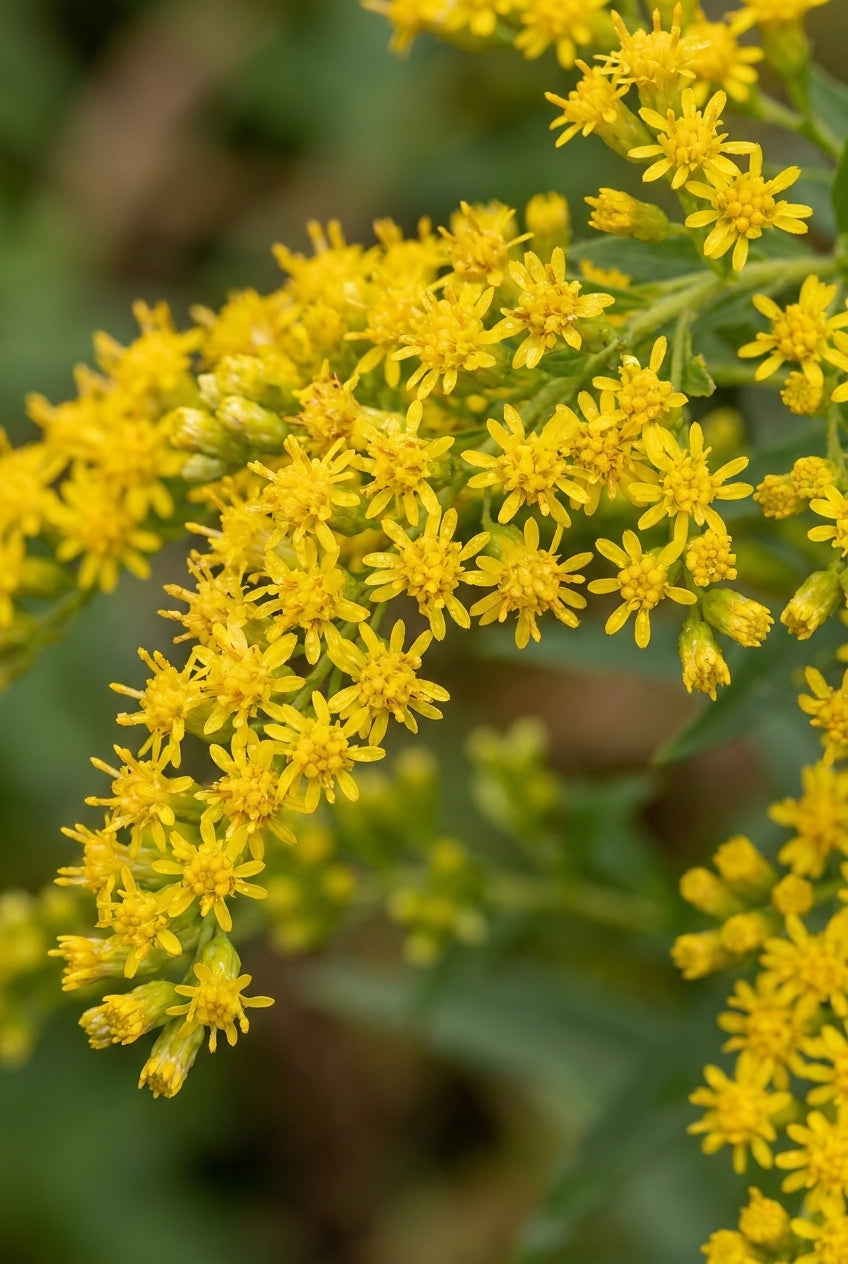 Solidago shortii 'Solar Cascade' bloem