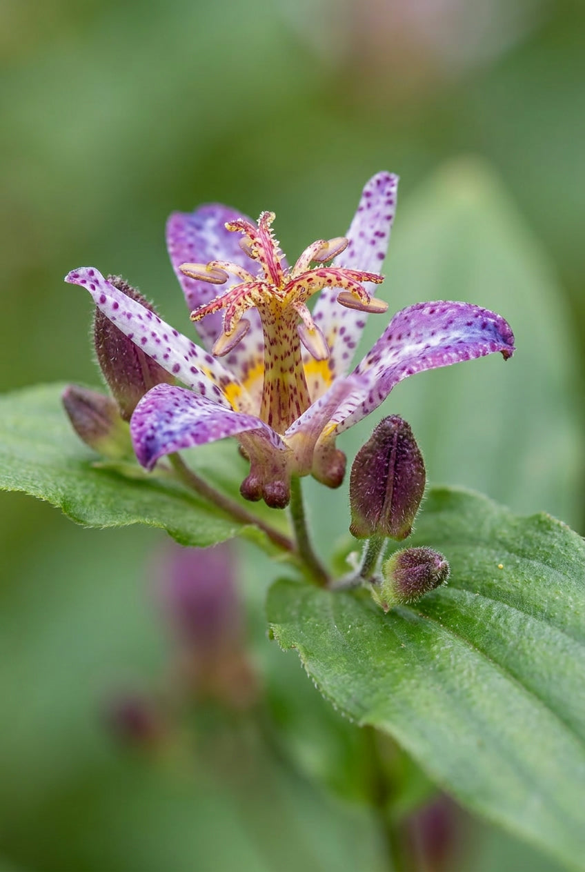 Tricyrtis 'Taipei Silk' bloem