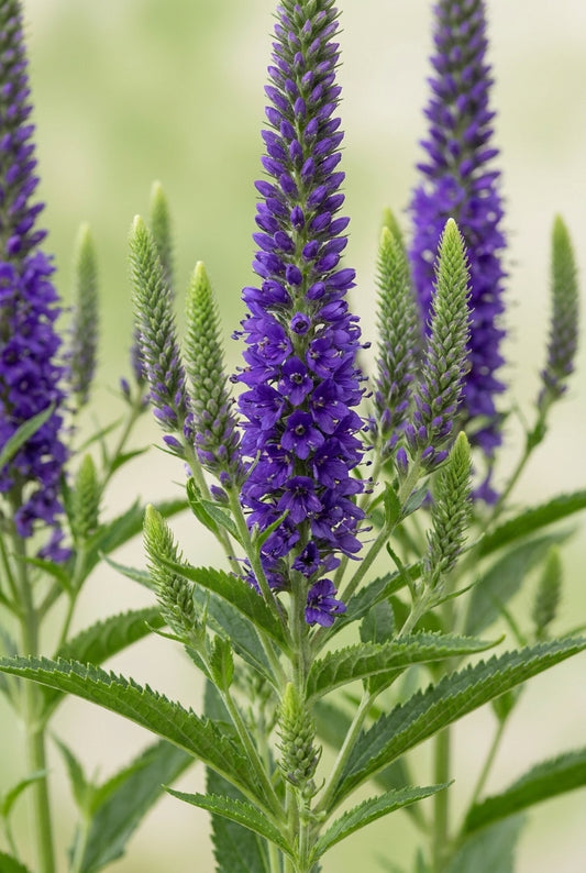Veronica spicata 'Romiley Purple' bloem