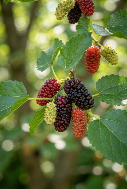 Morus alba 'Fastigiata' op stam vrucht