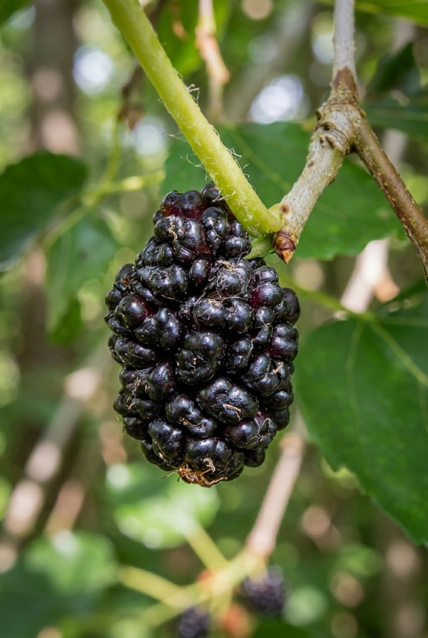 Morus alba 'Fastigiata' op stam vrucht