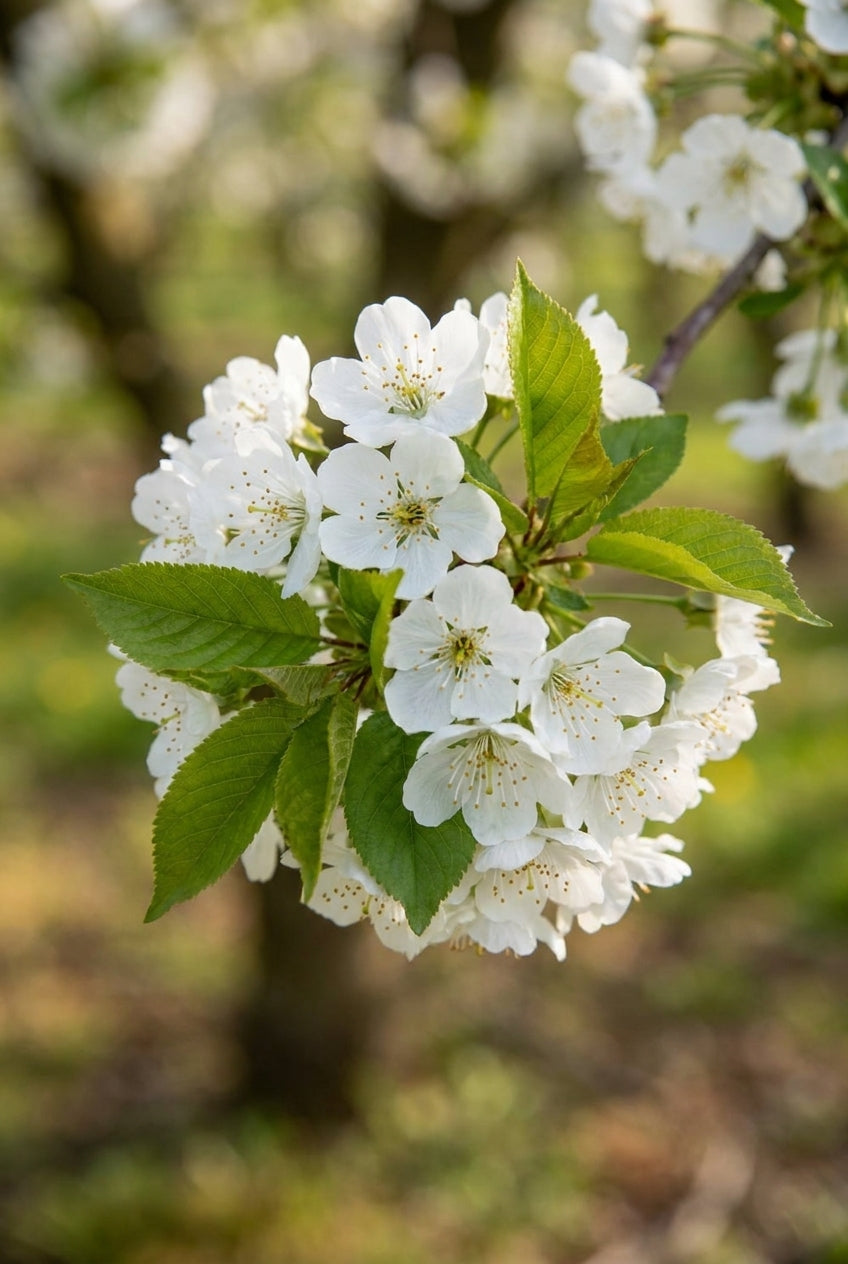 Prunus avium 'Sylvia' op stam bloesem