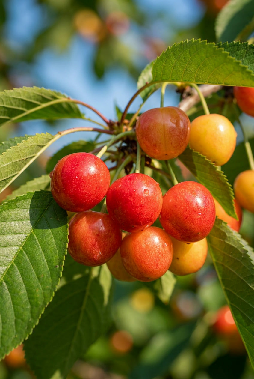 Prunus avium 'Udense Spaanse' op stam vrucht