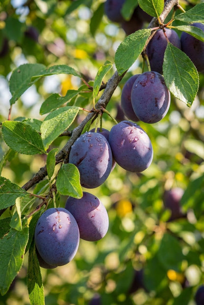 Prunus domestica 'Jubileum' op stam vrucht