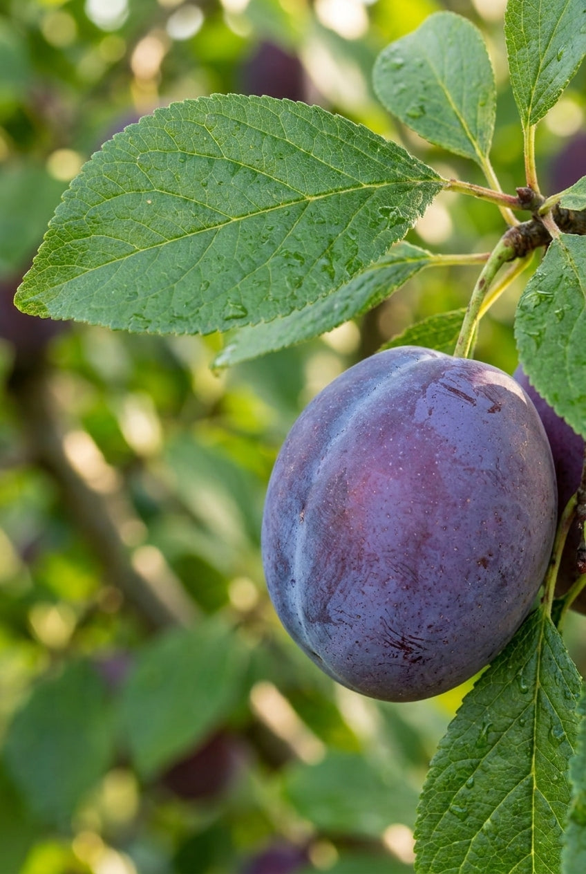 Prunus domestica 'Reine Claude d'Althan' op stam vrucht
