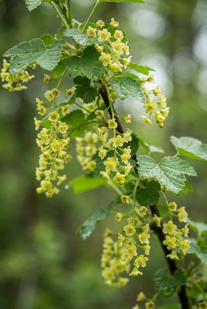 Ribes nigrum 'Titania' bloem